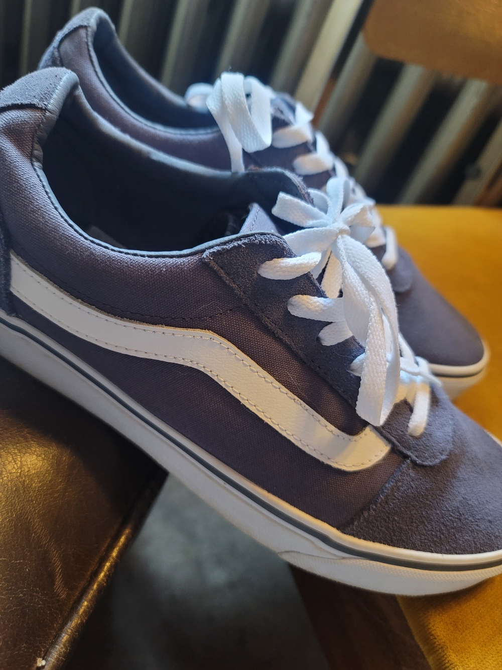 Vans Old Skool Slate Purple Canvas Sneakers with White Stripe
